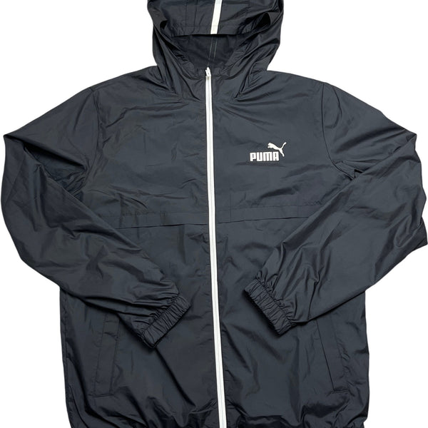 Vintage Black Puma Jacket Windbreaker Y2K (M)