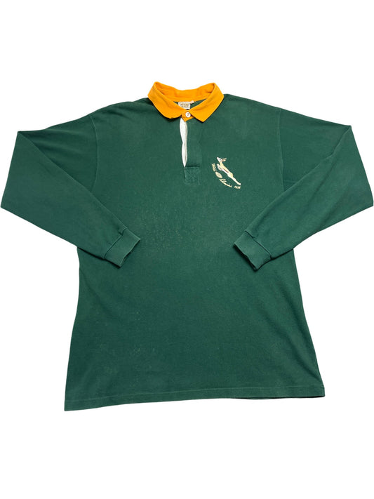 Vintage Green Rugby Shirt 1995 South Africa Springboks World Cup (L)