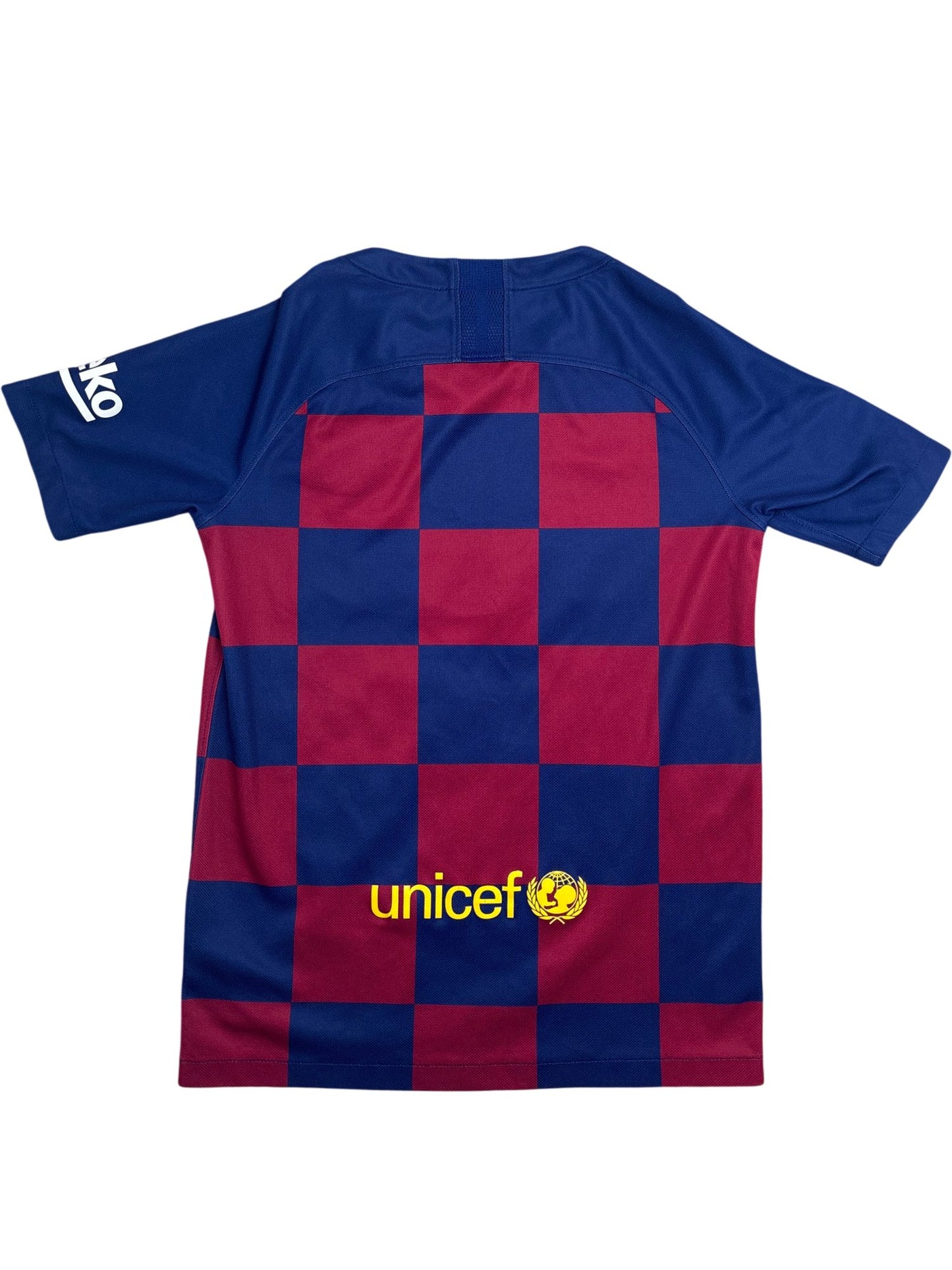 Vintage Blue Nike Football Jersey Barcelona Kids 13-14 (S)