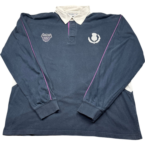 Vintage Blue Whack Vintage Rugby Shirt Scotland (XXL)