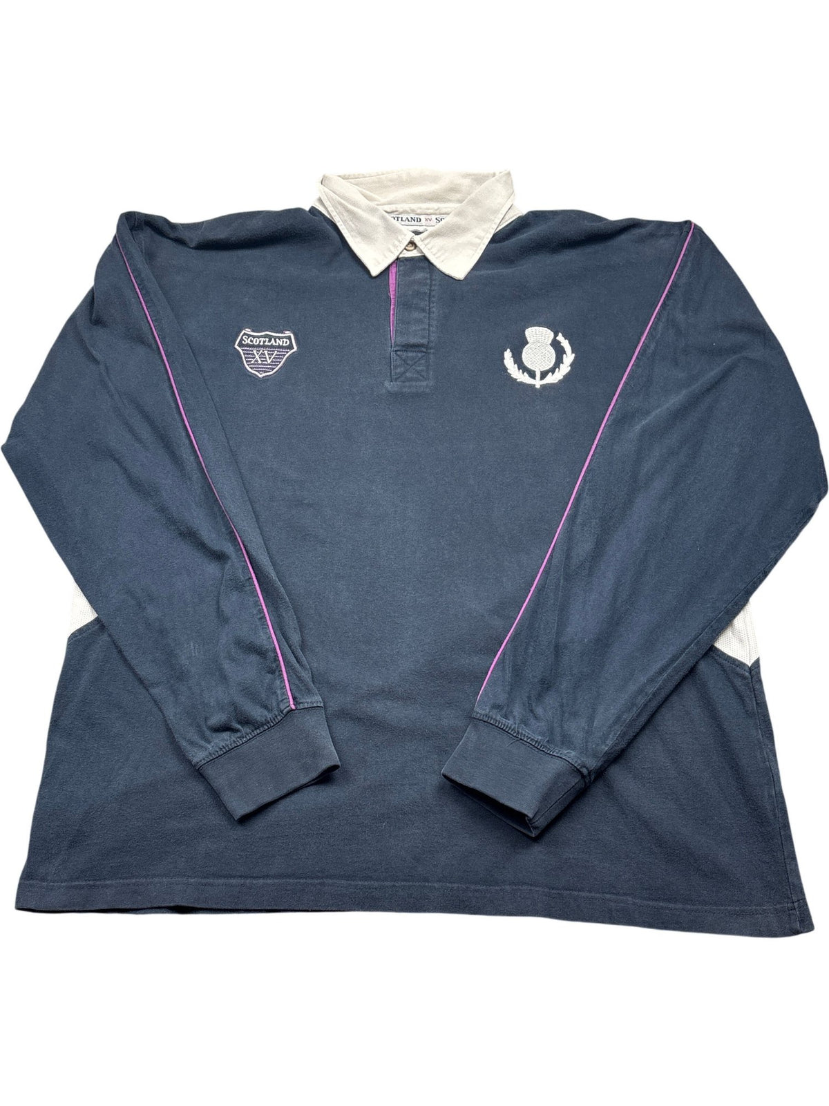 Vintage Blue Whack Vintage Rugby Shirt Scotland (XXL)
