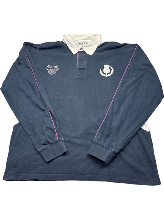 Vintage Blue Whack Vintage Rugby Shirt Scotland (XXL)