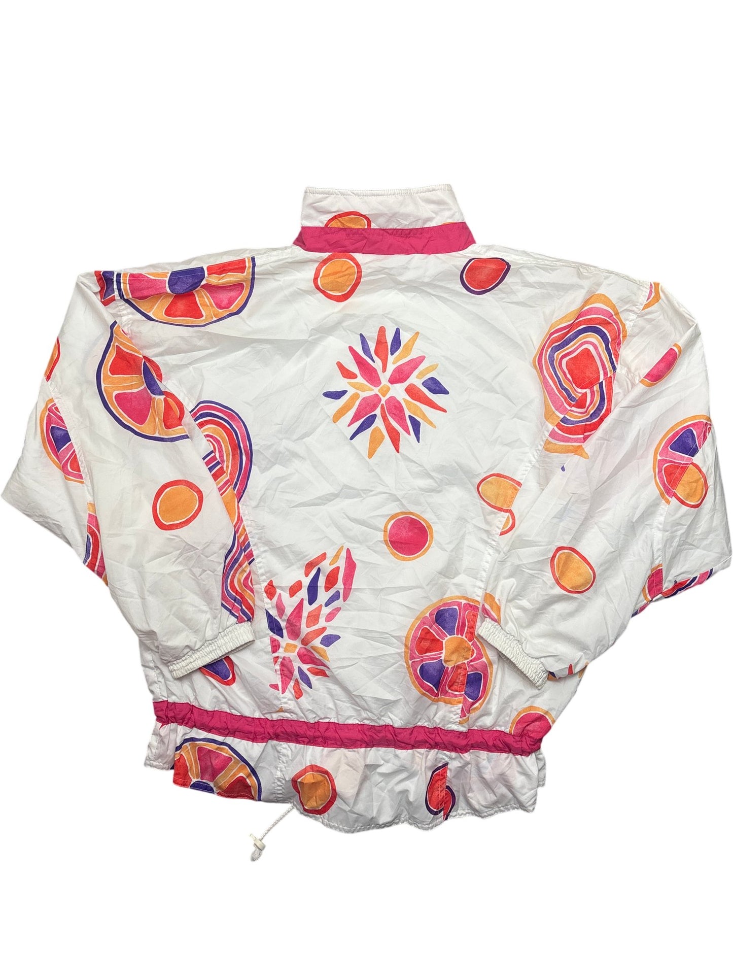 Vintage White Reebok Windbreaker Graphic 90s (M)