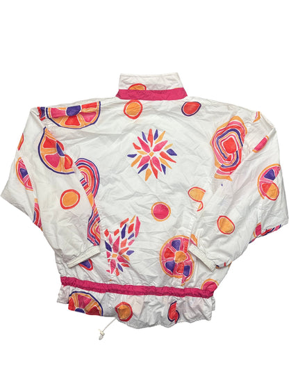 Vintage White Reebok Windbreaker Graphic 90s (M)