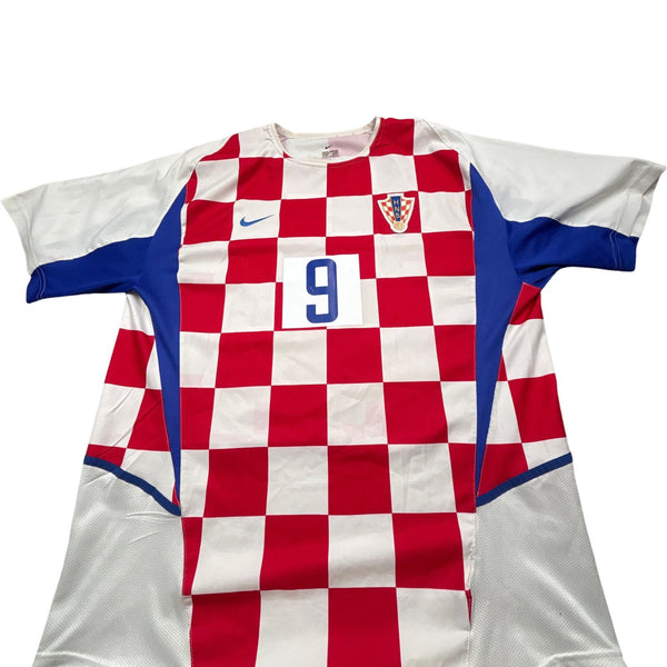 Vintage Red Croatia Soccer Jersey Šuker 2004 (XL)