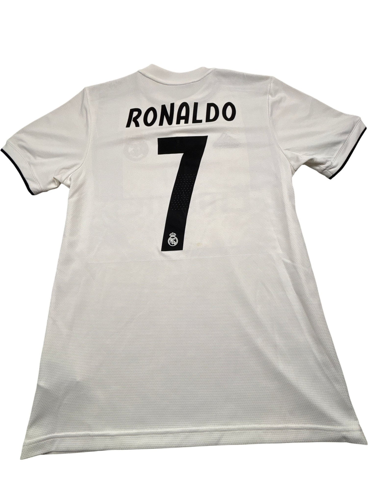 Vintage White Adidas Real Madrid Ronaldo Jersey 2010s (S)