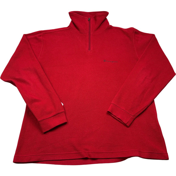Vintage Red Champion Fleece Jacket Y2K (S)