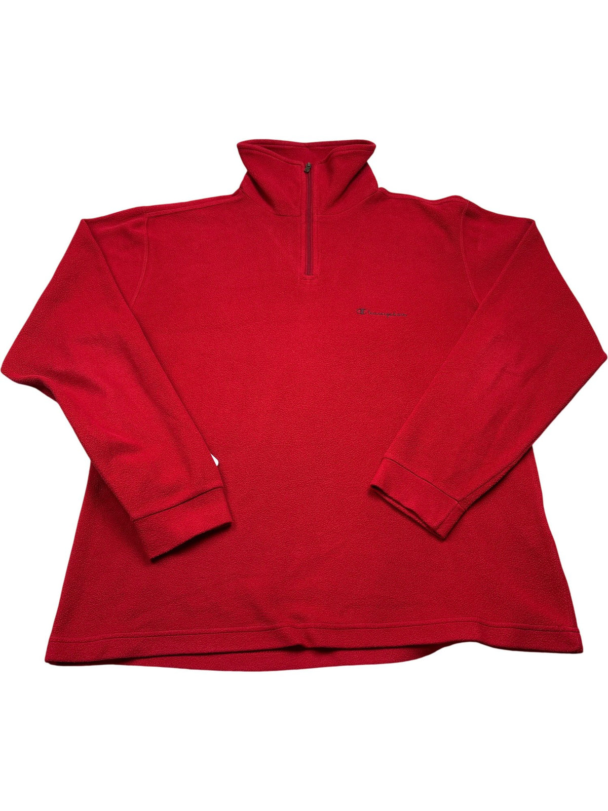 Vintage Red Champion Fleece Jacket Y2K (S)