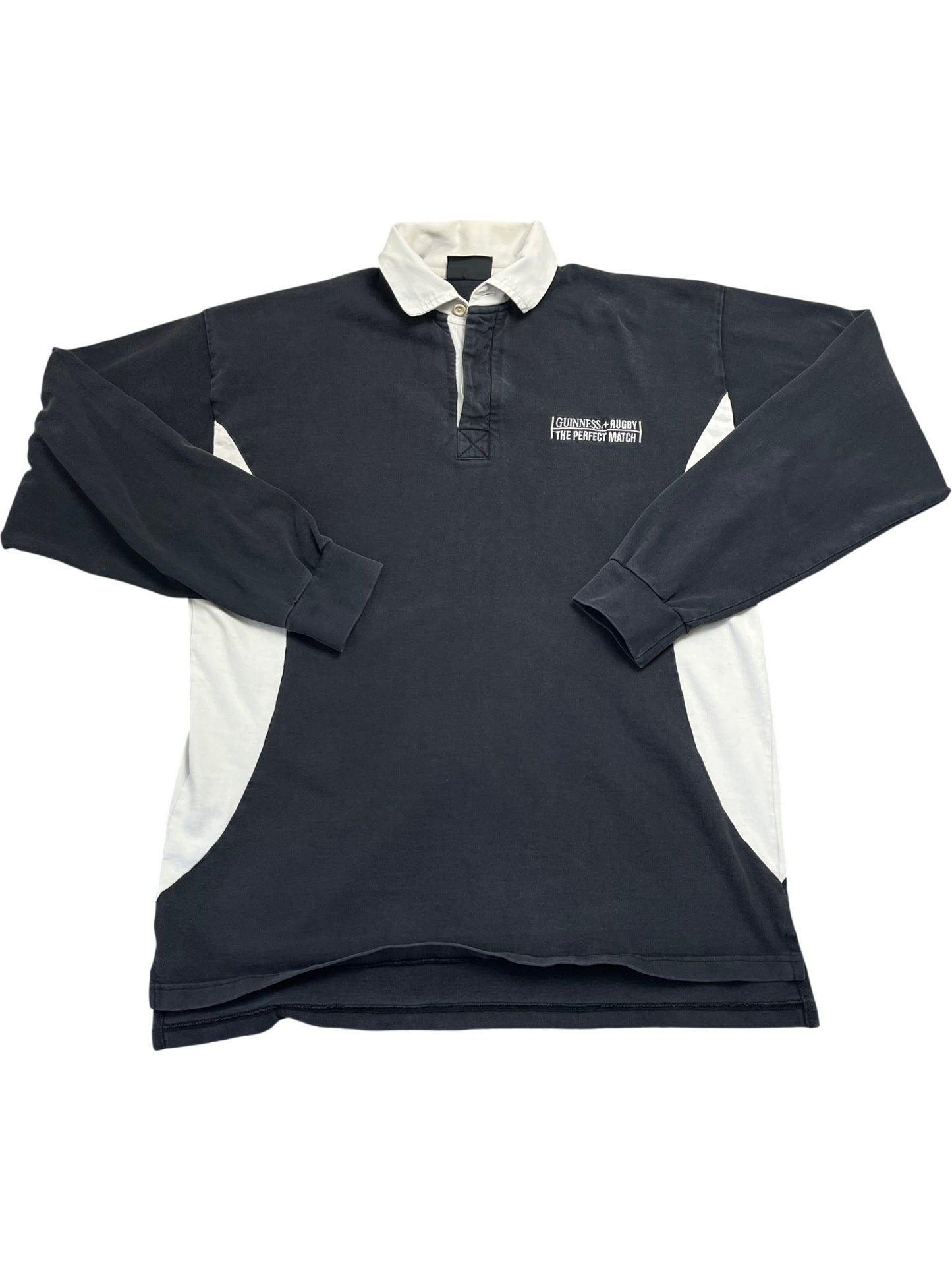 Vintage Black Guinness Rugby Shirt (XXL)
