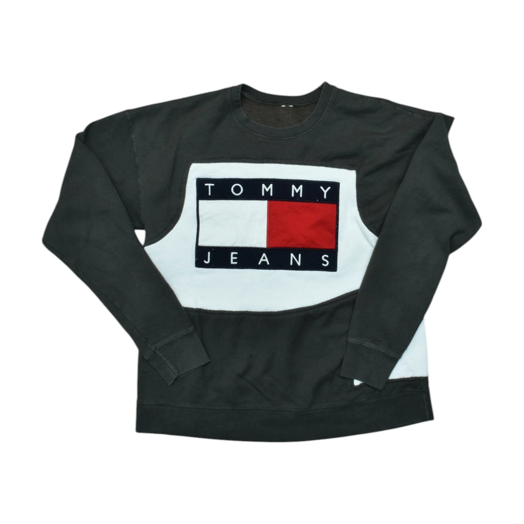 Vintage Black Tommy Jeans Sweatshirt (3XS)