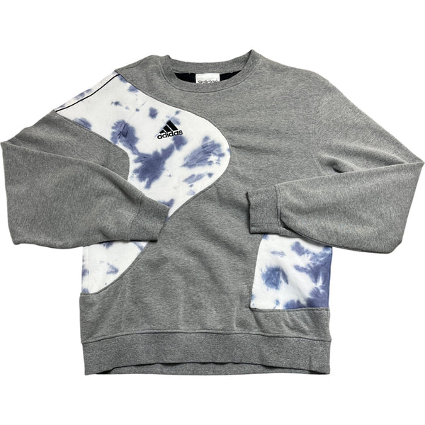 Vintage Grey Adidas Sweatshirt Tie-Dye (S)
