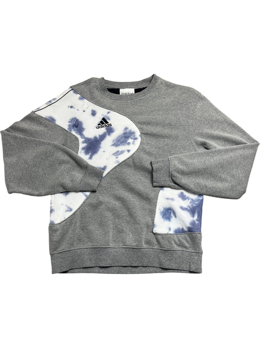 Vintage Grey Adidas Sweatshirt Tie-Dye (S)