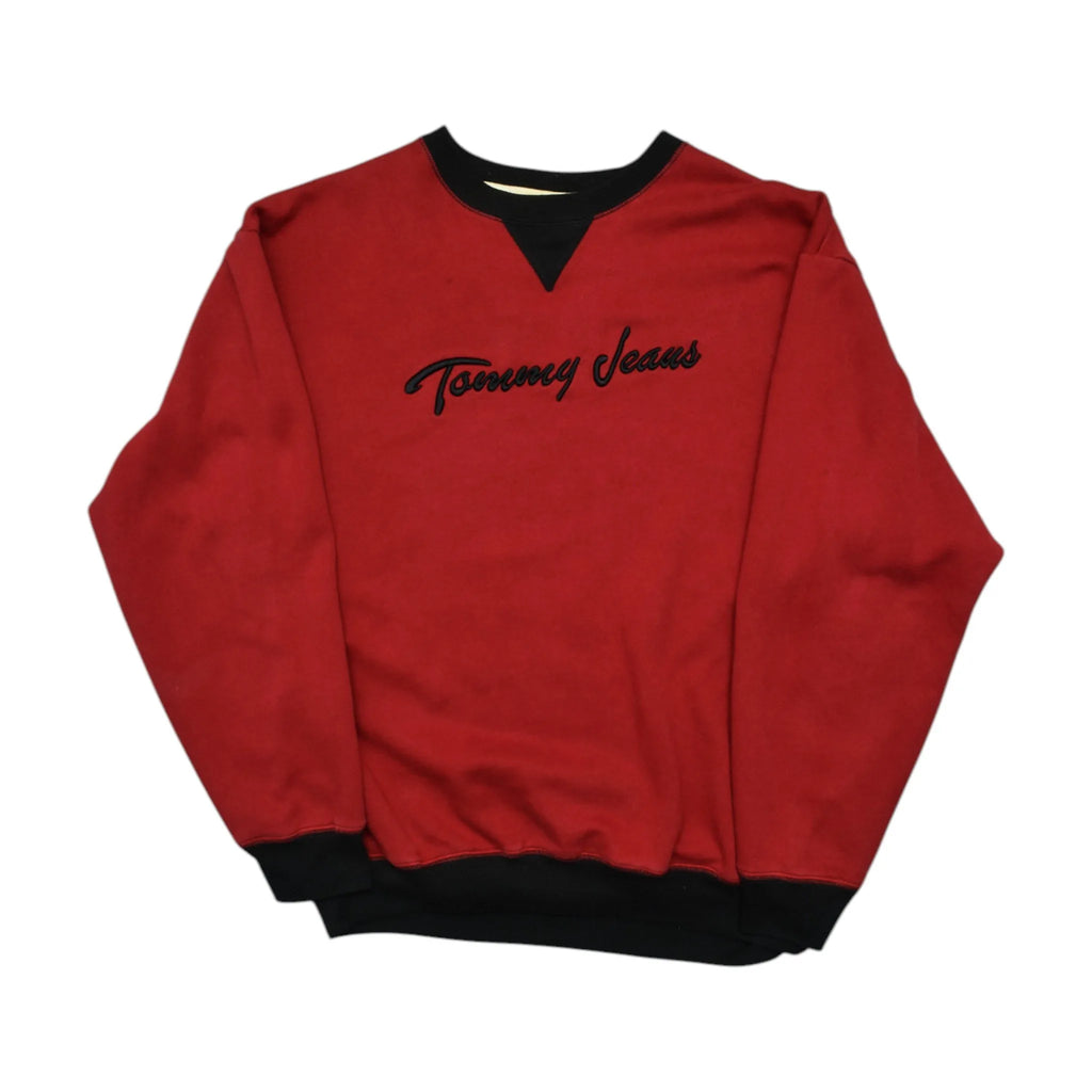 Vintage Red Tommy Jeans Sweatshirt (L)