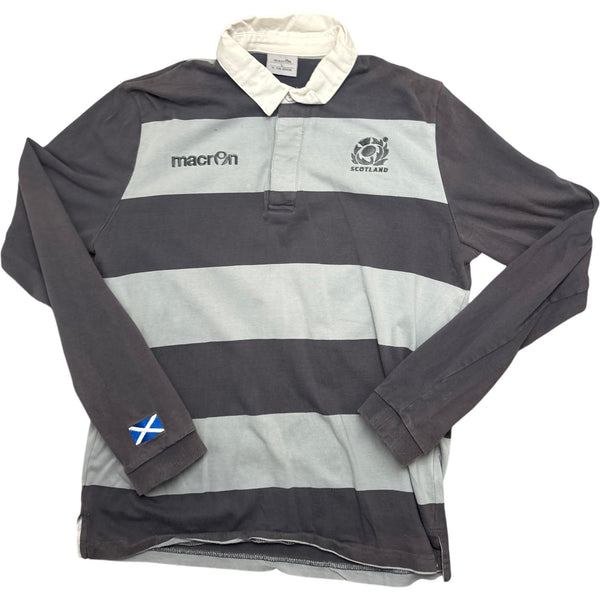 Vintage Grey Macron Rugby Jersey Scotland ()