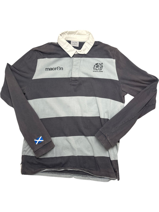 Vintage Grey Macron Rugby Jersey Scotland ()