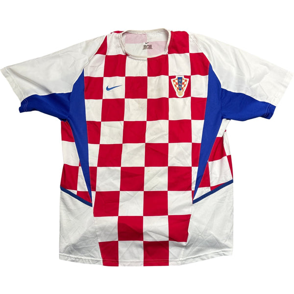 Vintage Red White Nike Croatia Soccer Jersey 2002/2004 (L)