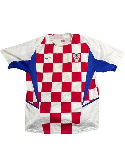 Vintage Red White Nike Croatia Soccer Jersey 2002/2004 (L)