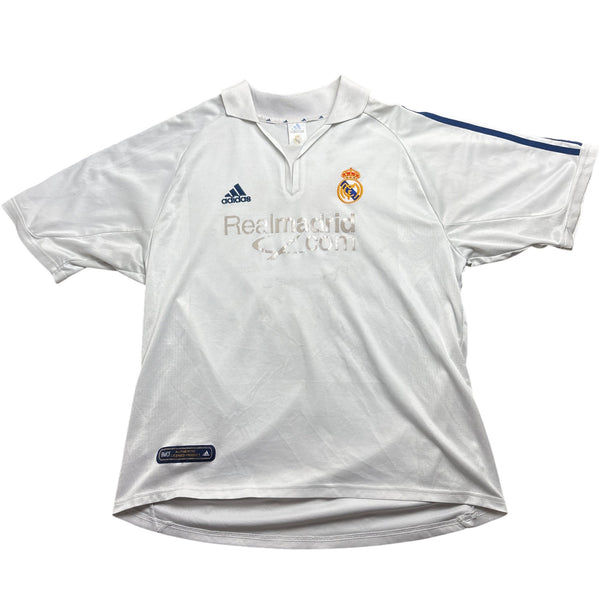 Vintage White Adidas Real Madrid Jersey 2001/2002 Home (XL)