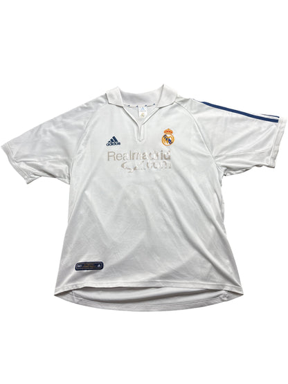 Vintage White Adidas Real Madrid Jersey 2001/2002 Home (XL)