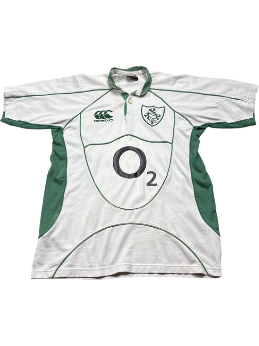 Vintage White Canterbury Rugby Jersey Ireland (M)