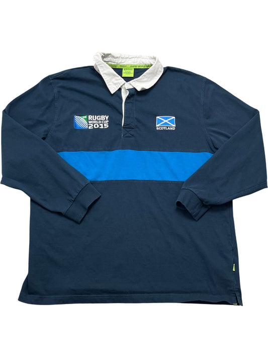 Vintage Blue Rugby World Cup 2015 Scotland Shirt (XXL)
