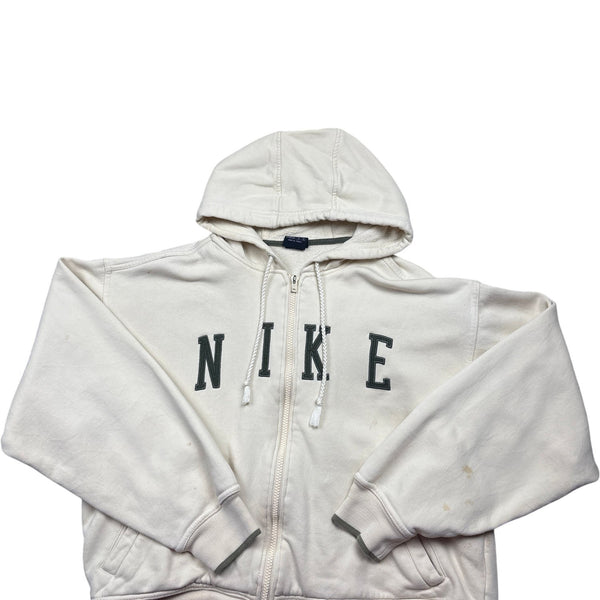 Vintage White Nike Hoodie 90s (M)