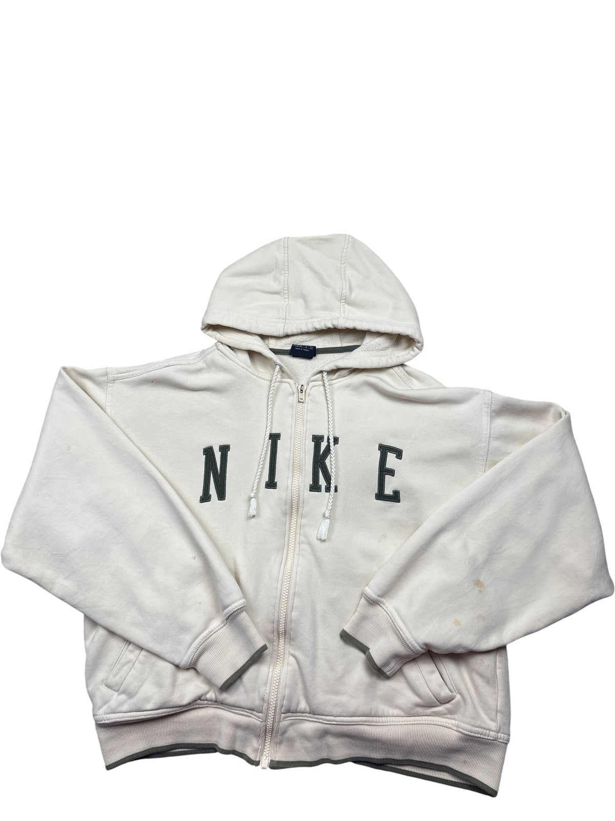 Vintage White Nike Hoodie 90s (M)