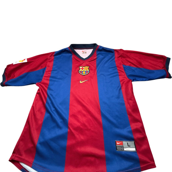 Vintage Red Blue Nike Jersey Barcelona Football (L)