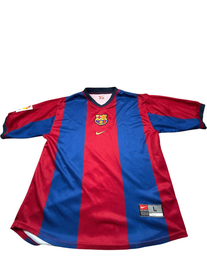 Vintage Red Blue Nike Jersey Barcelona Football (L)