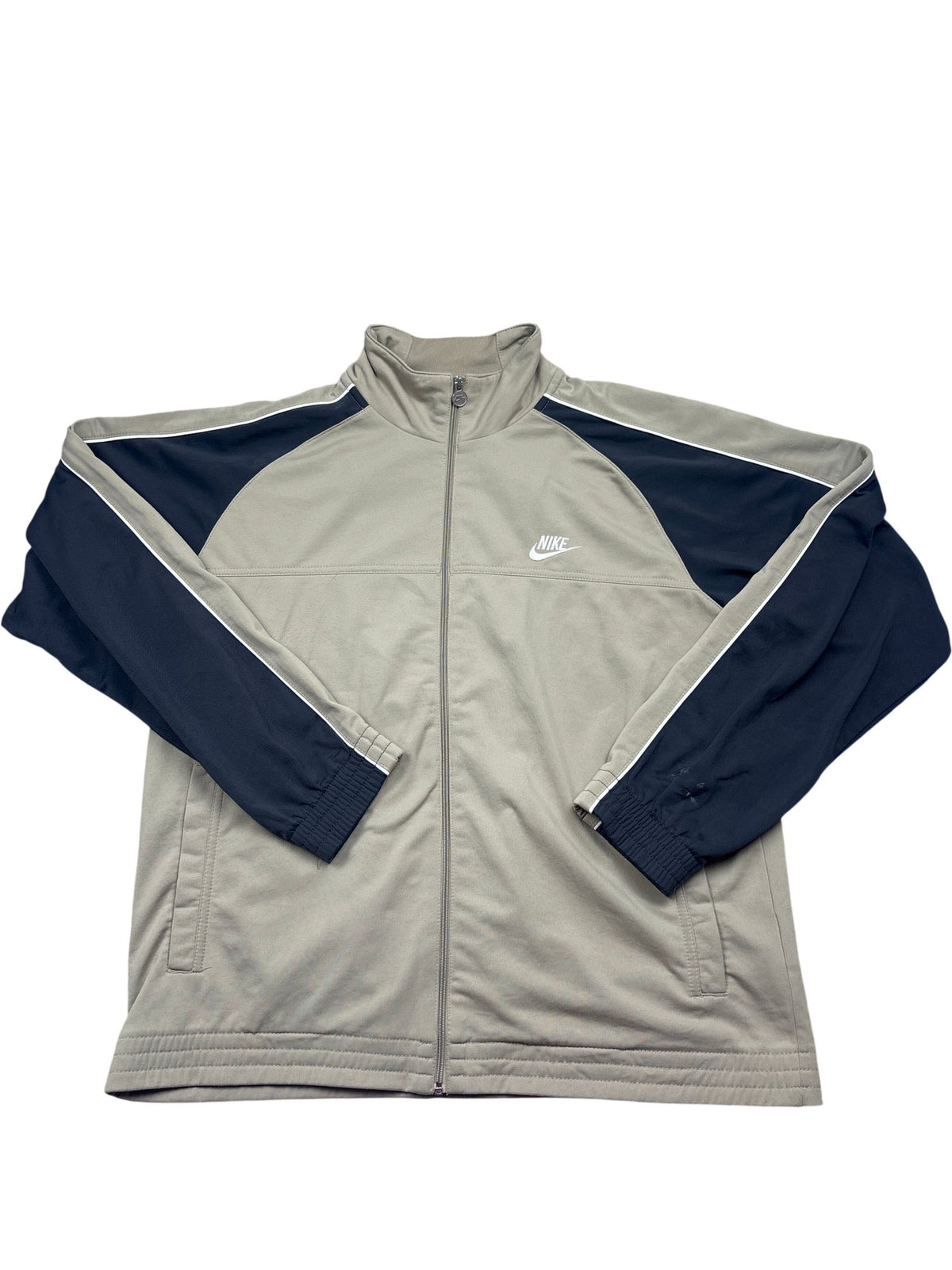 Vintage Khaki Nike Track Jacket Y2K (M)