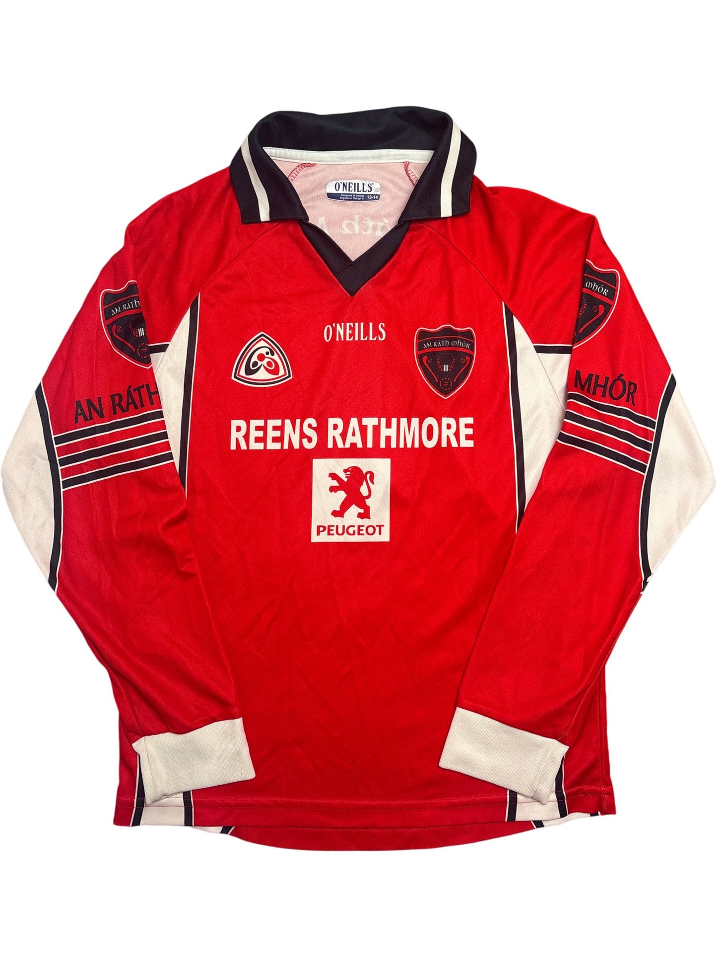 Vintage Red O'Neills GAA Jersey Reens Rathmore 00s Kids 13-14 (XXS)