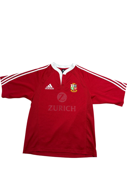 Vintage Red Adidas Rugby Shirt Zurich (M)