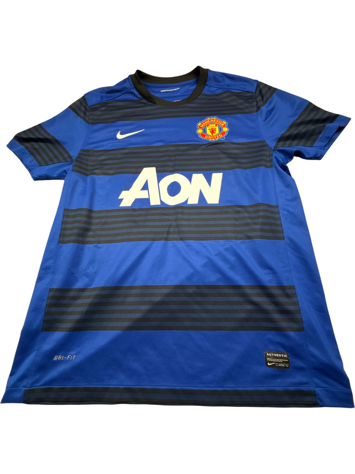 Vintage Blue Nike Manchester United Jersey Robin van Persie 2014 (L)