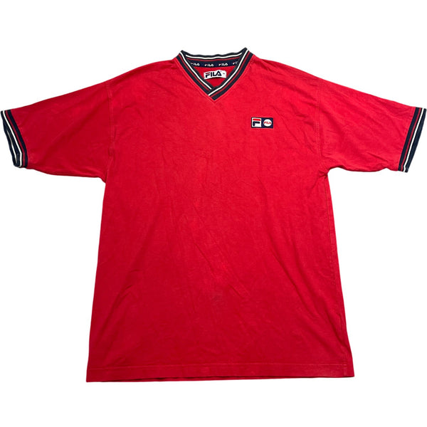 Vintage Red Fila T-Shirt 90s (M)