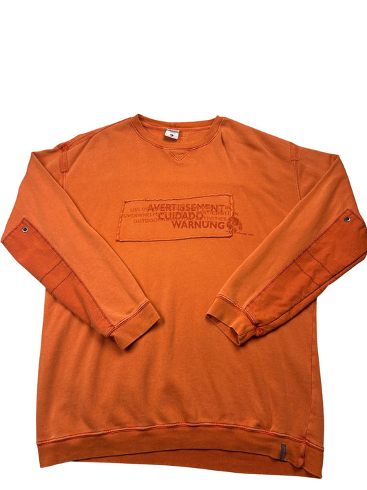 Vintage Orange Whack Vintage Sweatshirt Warning Design (XXL)