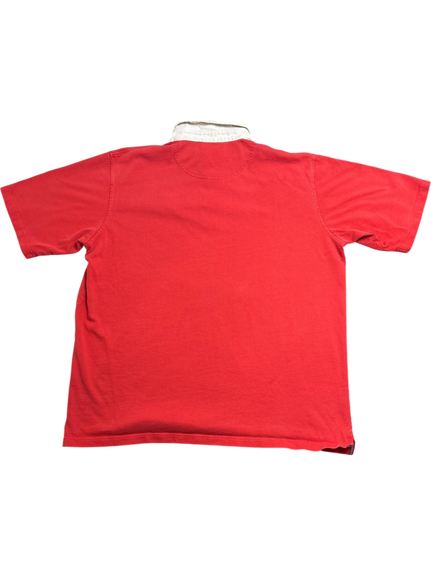 Vintage Red Wales Rugby Polo Shirt ()