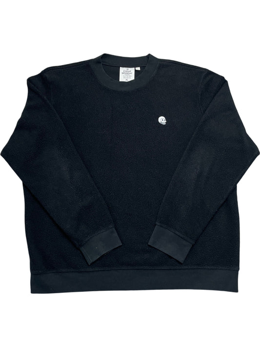 Vintage Black Cheap Monday Fleece Pullover (XL)