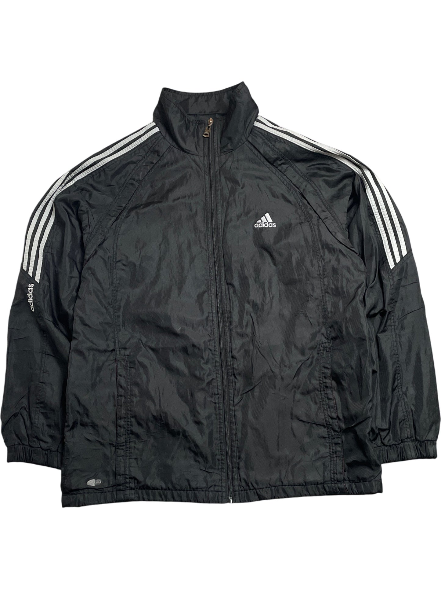 Vintage Black Adidas Track Jacket Y2K XXL (L)