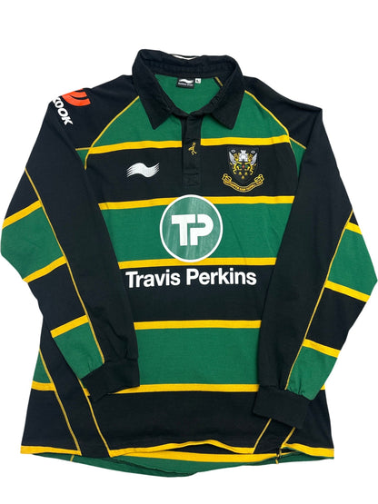 Vintage Green Reebok Rugby Jersey Northampton Saints (L)