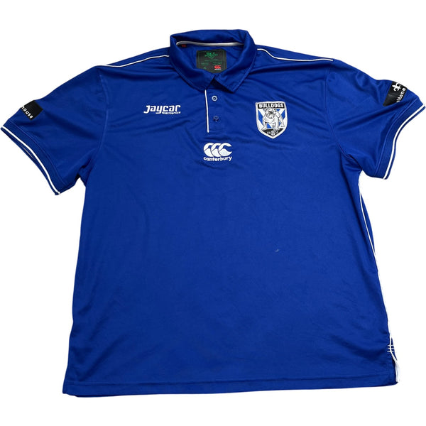 Vintage Blue Canterbury Rugby Polo Shirt Bulldogs (XL)
