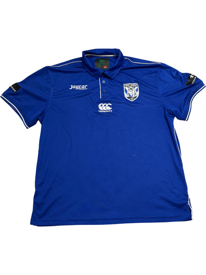 Vintage Blue Canterbury Rugby Polo Shirt Bulldogs (XL)