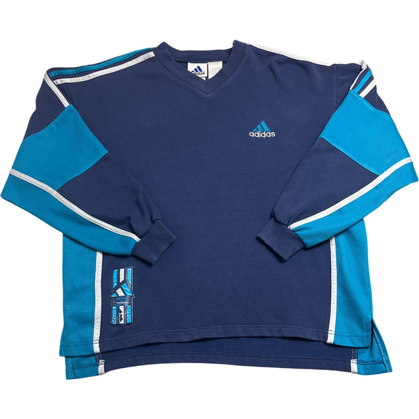 Vintage Blue Adidas Sweatshirt 90s (L)