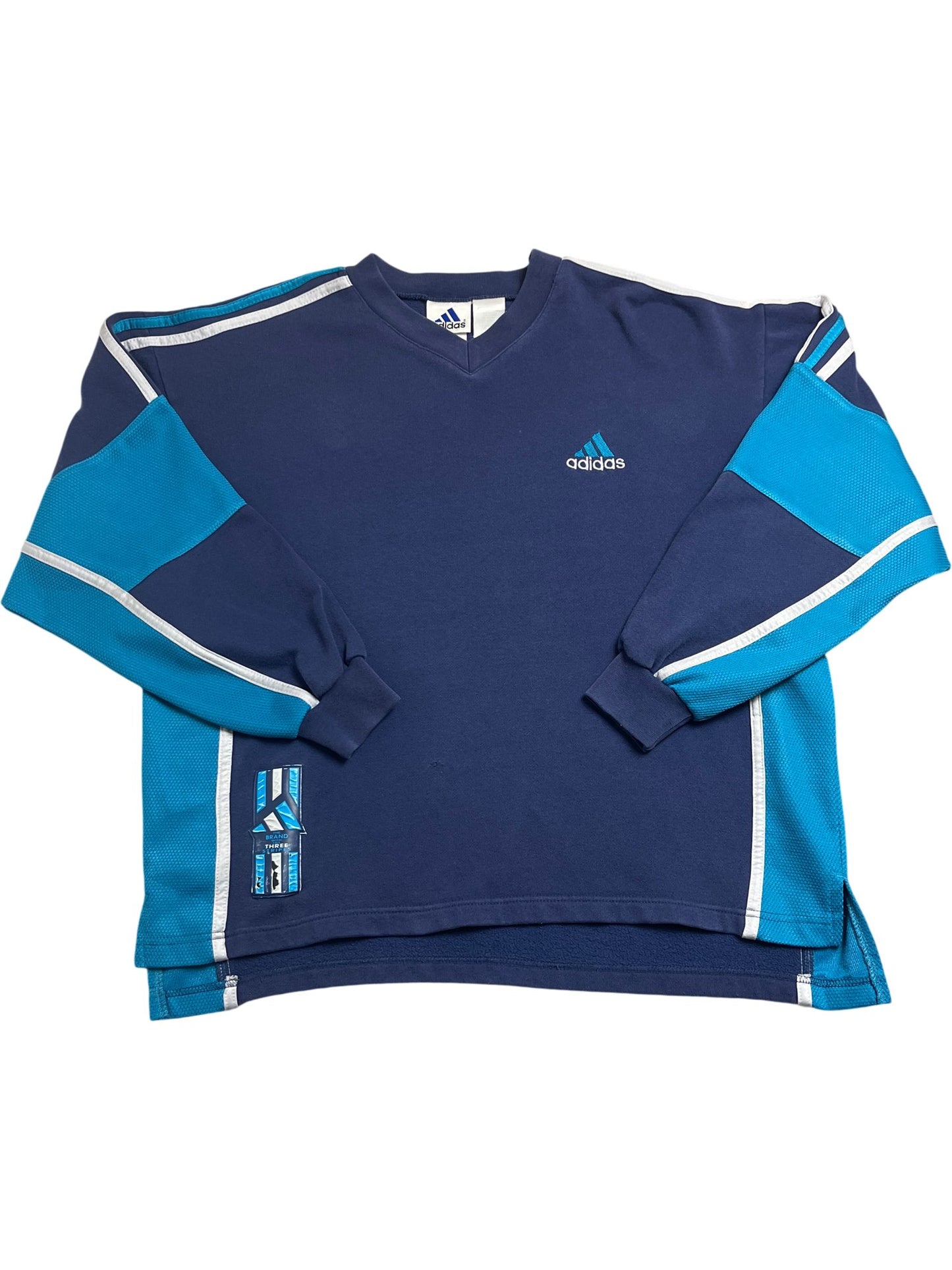 Vintage Blue Adidas Sweatshirt 90s (L)