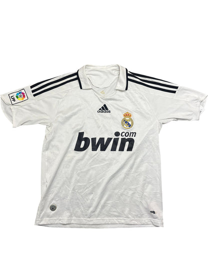 Vintage White Adidas Real Madrid Jersey Bwin Kids 12 (XXS)