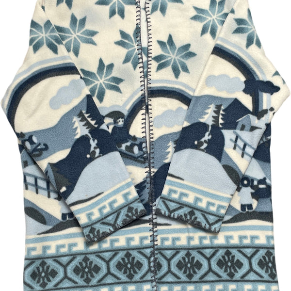 Vintage Blue Whack Vintage Cardigan Winter Pattern Fleece-wear (XL)