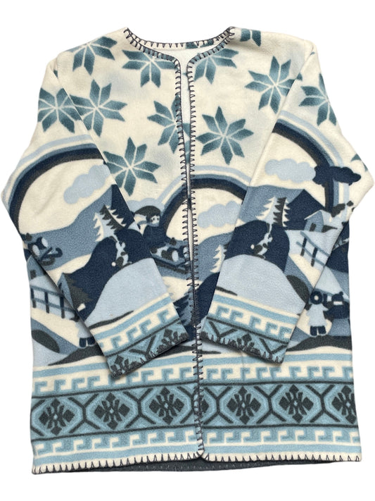 Vintage Blue Whack Vintage Cardigan Winter Pattern Fleece-wear (XL)