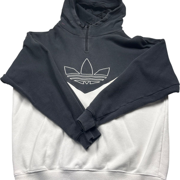 Vintage Black Adidas Hoodie 90s (XXS)
