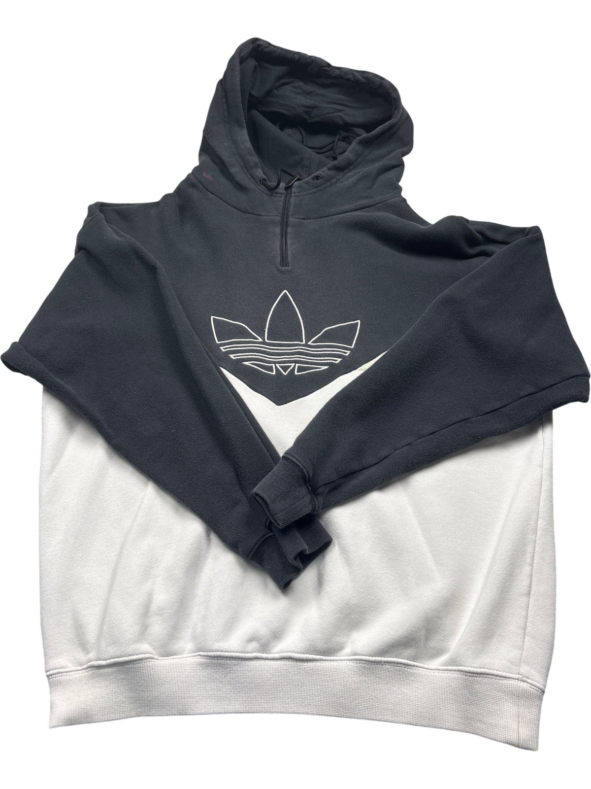 Vintage Black Adidas Hoodie 90s (XXS)
