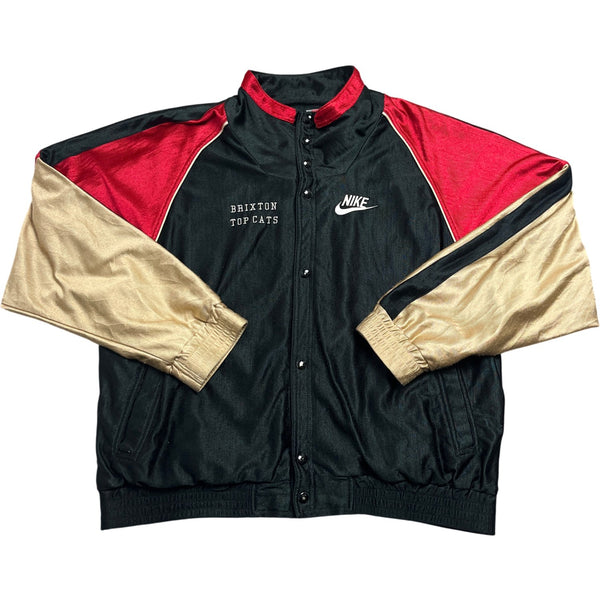Vintage Black Nike Track Jacket Brixton Top Cats 90s (L)