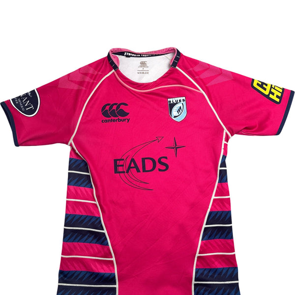 Vintage Pink Canterbury Rugby Shirt Cardiff Blues EADS Sponsor (M)